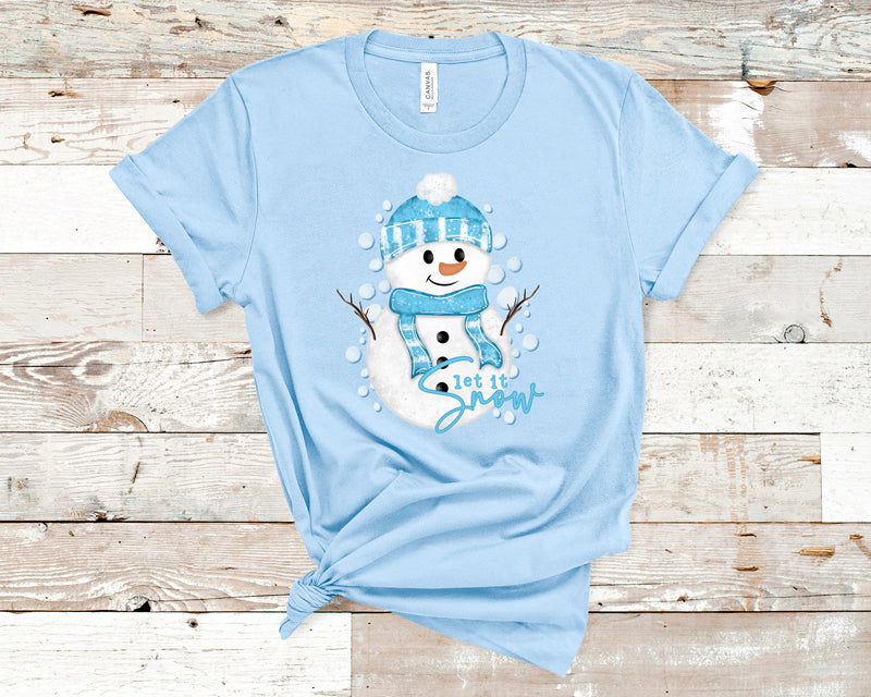Let it snow blue snowman