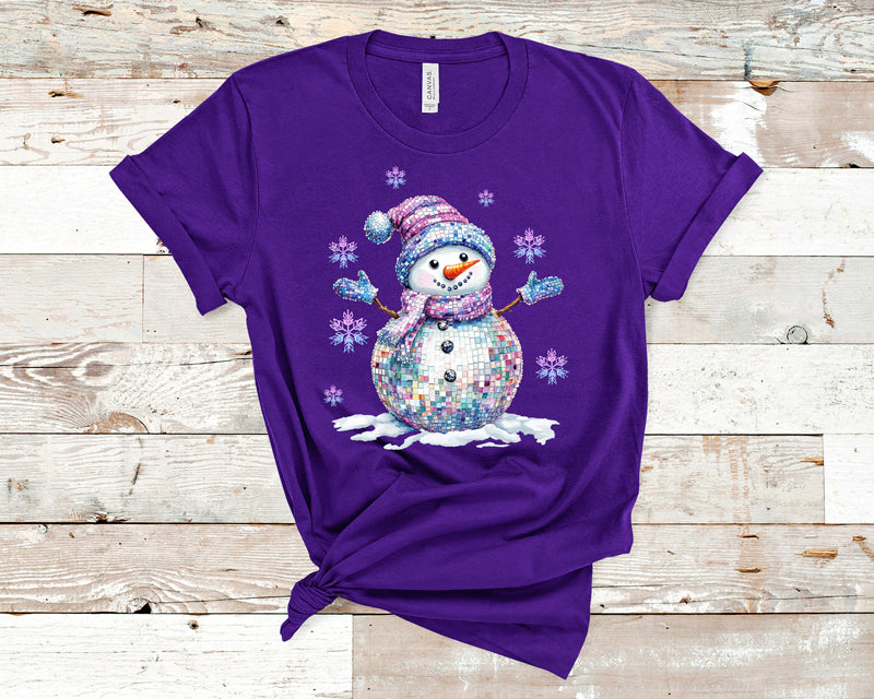 Snowman colorful disco