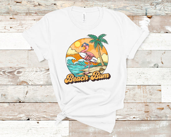Beach bum flamingo