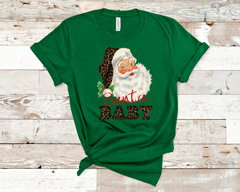 Santa baby leopard DTF