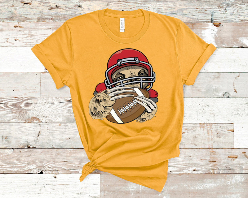 Football sloth red DTF