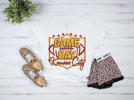 Kansas City football game day leopard DTF