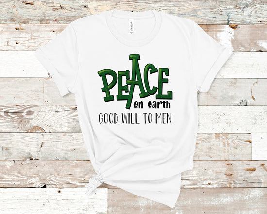 Peace on earth green DTF