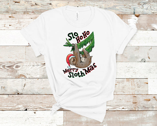 Slo ho ho merry Christmas sloth DTF