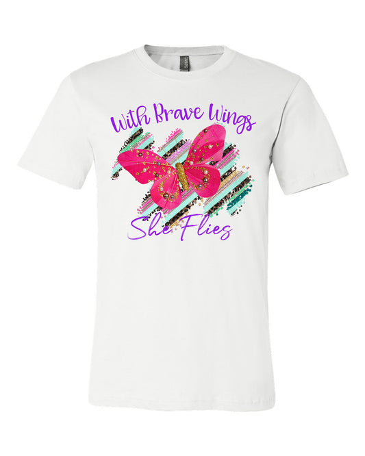 With brave wings she flies DTF